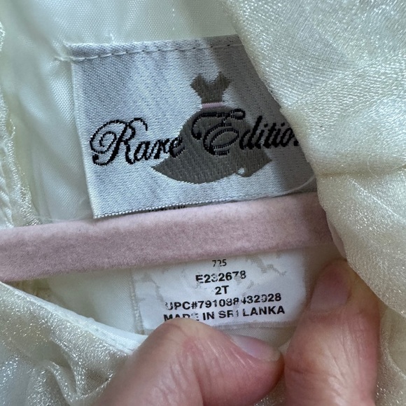 Rare Editions 2T Light Cream Formal Flower Girls Bridal Party Tank Top Dress - Picture 5 of 6